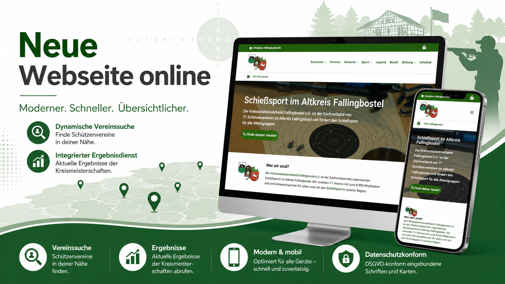 Screenshot neue Webseite KSV Fallingbostel